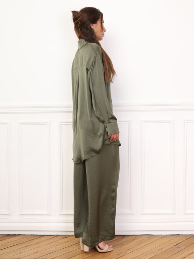 Ensemble chemise pantalon satinés