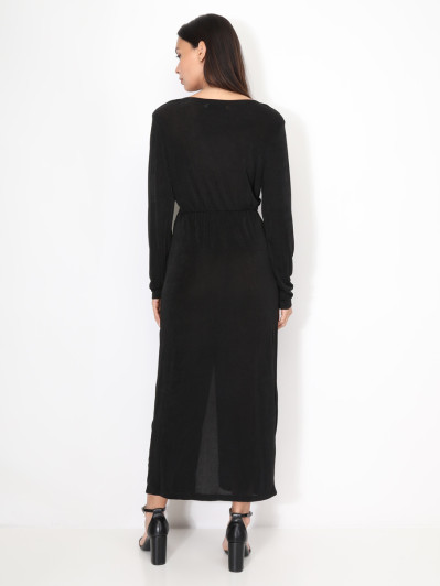 Robe longue torsadée et fendue