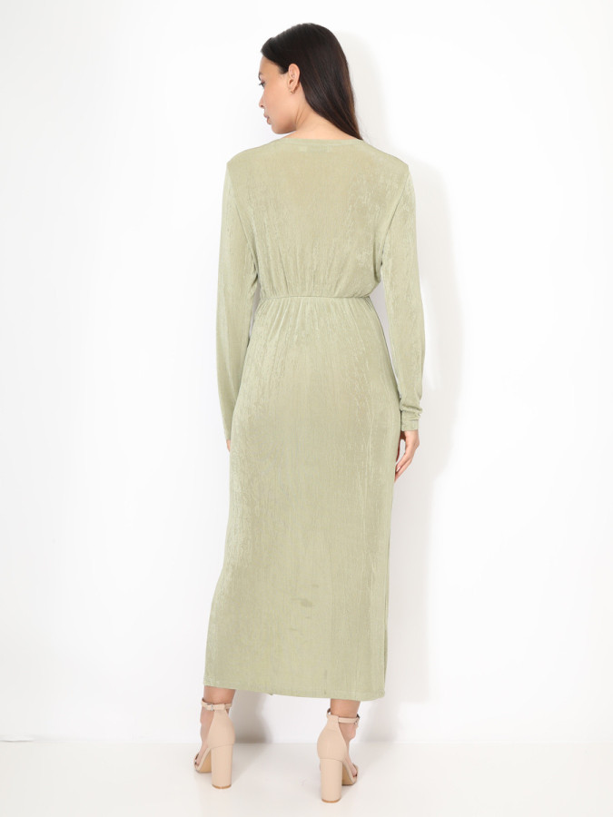 Robe longue torsadée et fendue