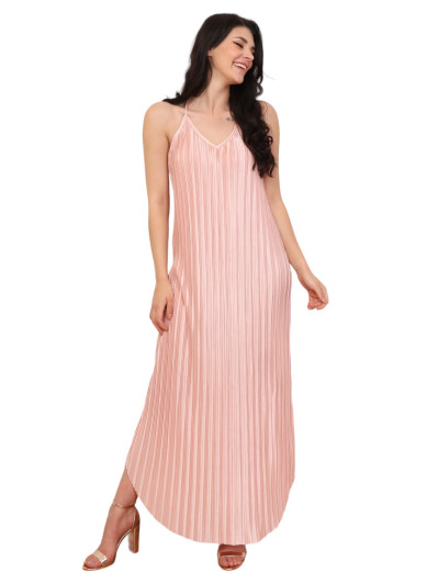 Robe plissée à bords arrondis