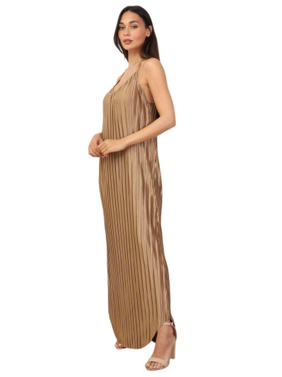 Robe plissée à bords arrondis