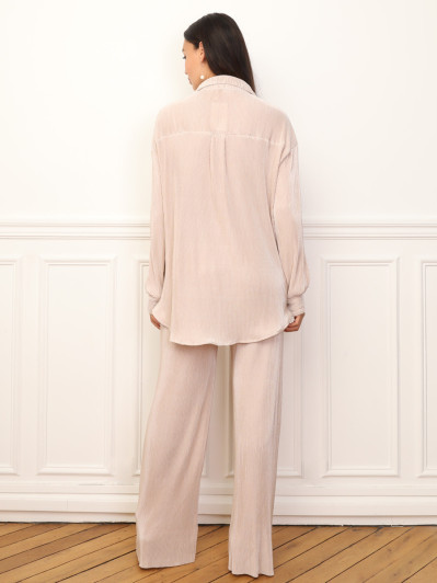 Ensemble chemise pantalon plissés