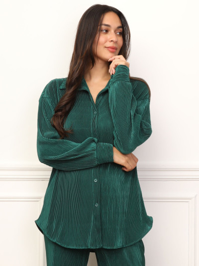 Ensemble chemise pantalon plissés