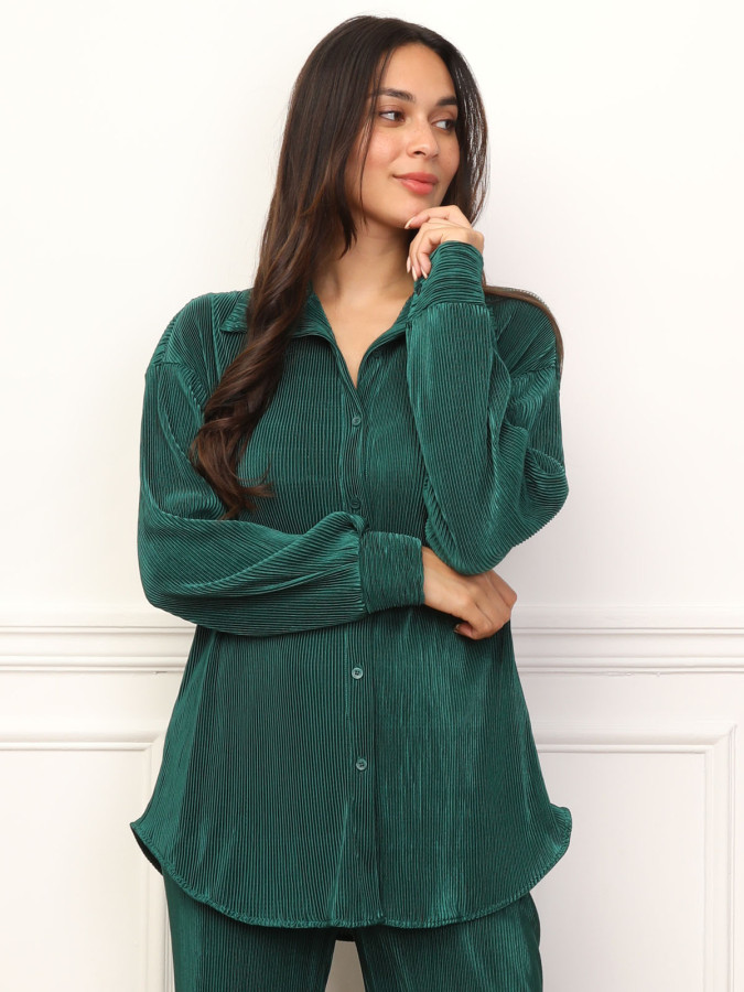 Ensemble chemise pantalon plissés