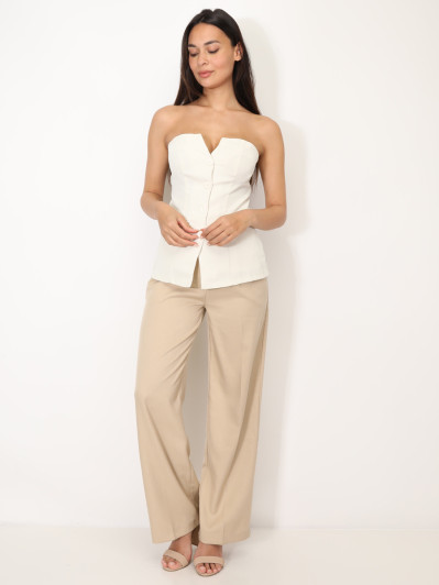 Top bustier avec boutons