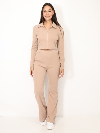 Ensemble pantalon et top zippé