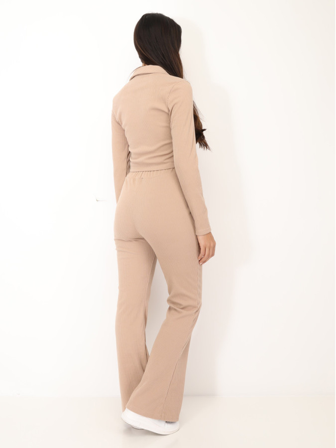 Ensemble pantalon et top zippé