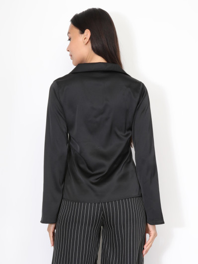 Chemise satinée à noeuds