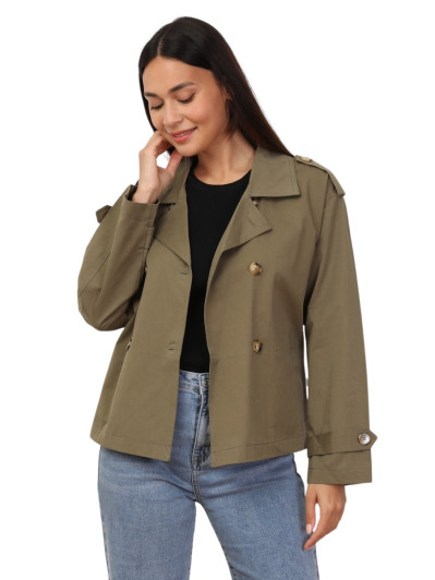 Trench-coat court ceinturé