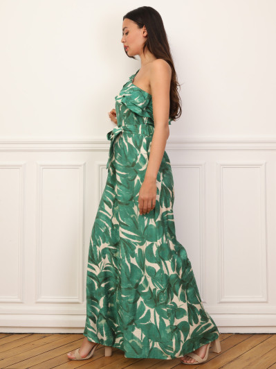 Combinaison asymétrique à motif tropical