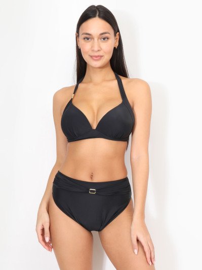 Bikini push-up à détails dorés