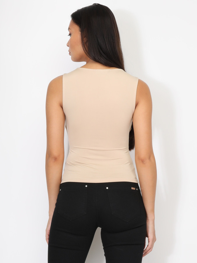 Débardeur ajusté à col carré