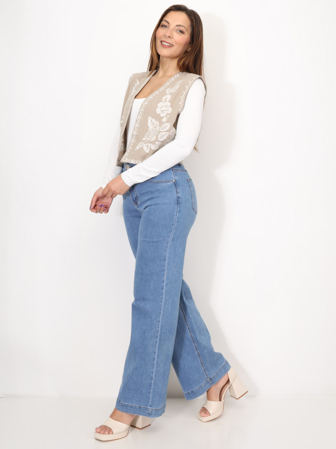 Gilet brodé sans manches