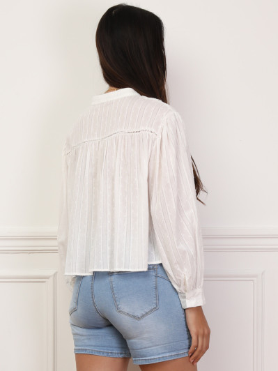 Chemisier à volants et manches ballons