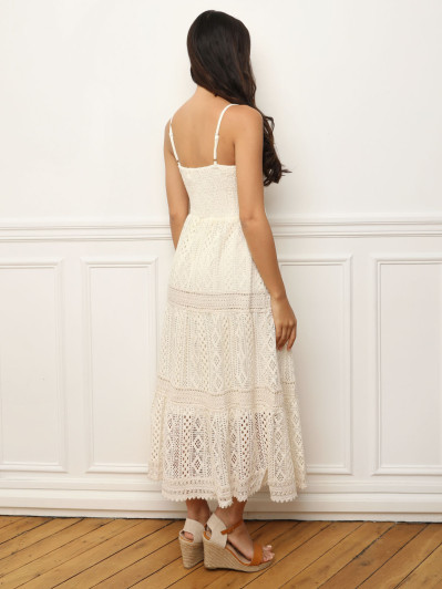 Robe en crochet à pendentifs coquillages