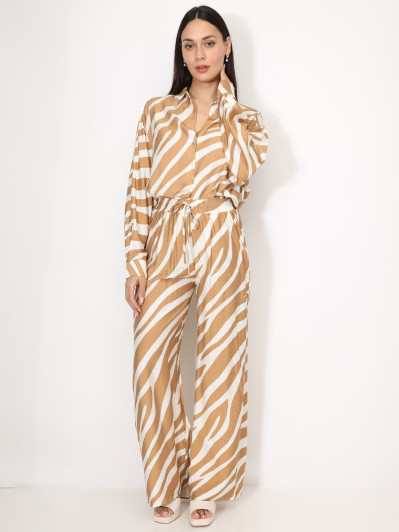 Chemise texturée et fluide à motifs