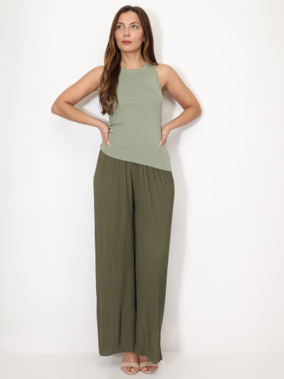 Débardeur asymétrique et froncé