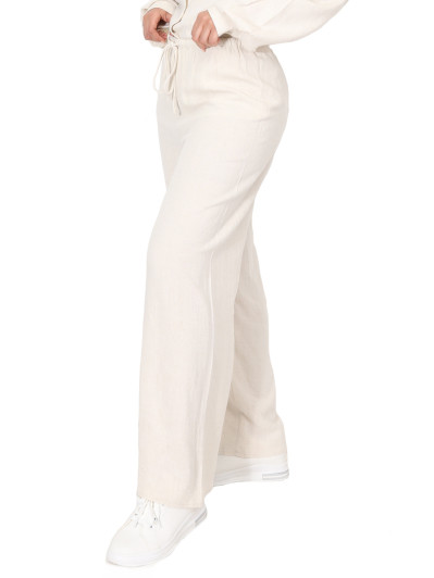 Pantalon large en lin