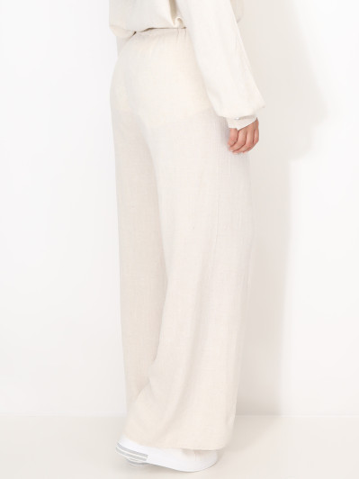 Pantalon large en lin