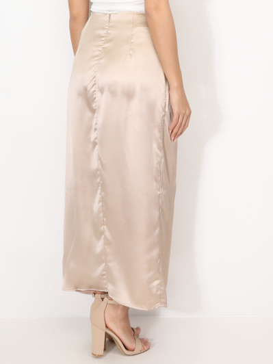 Jupe satinée style portefeuille