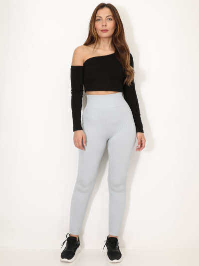 Legging côtelé effet push-up