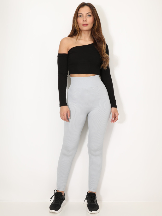 Legging côtelé effet push-up