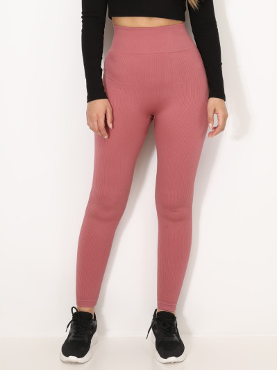 Legging côtelé effet push-up