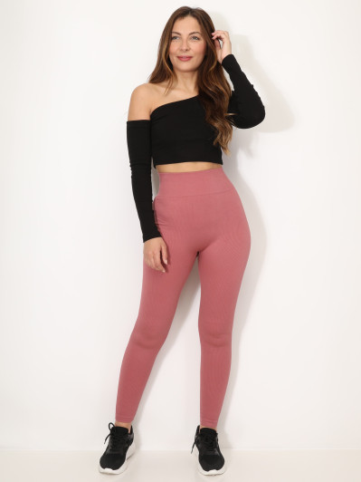 Legging côtelé effet push-up