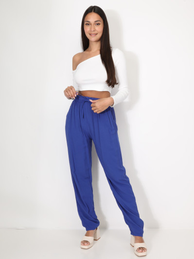 Pantalon carotte taille haute