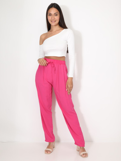 Pantalon carotte taille haute