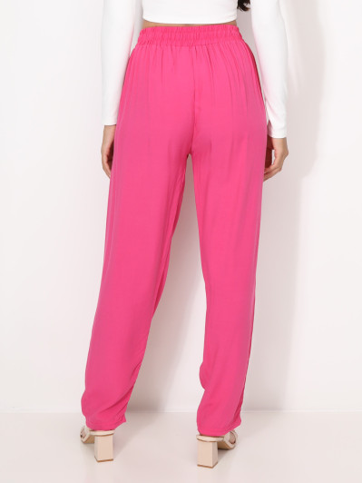Pantalon carotte taille haute
