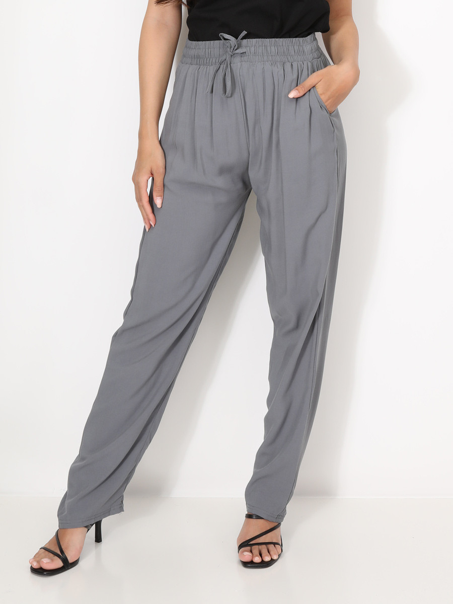 Pantalon carotte taille haute