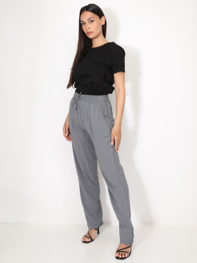 Pantalon carotte taille haute