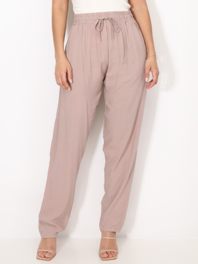 Pantalon carotte taille haute