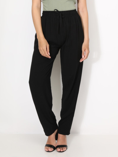 Pantalon carotte taille haute