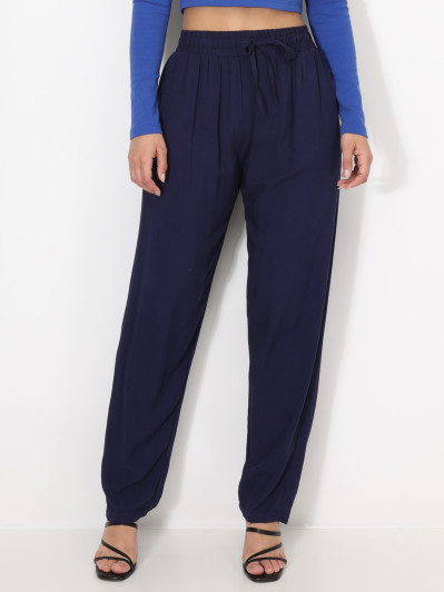 Pantalon carotte taille haute