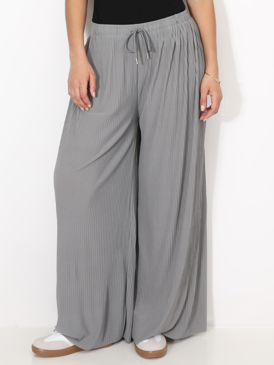 Pantalon large plissé