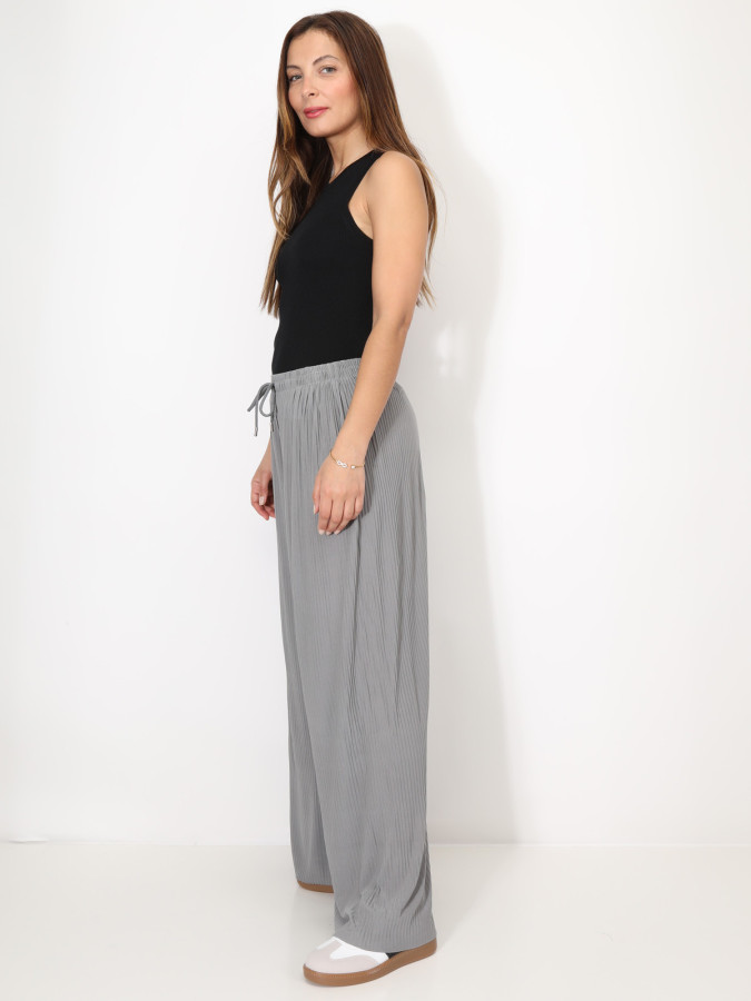 Pantalon large plissé