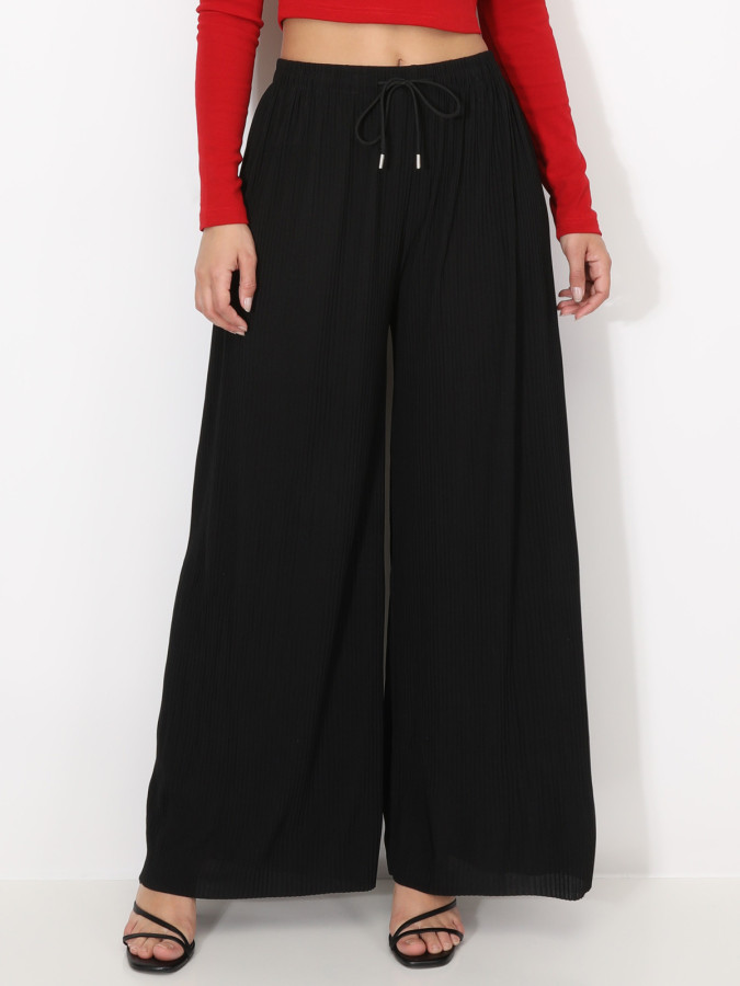 Pantalon large plissé