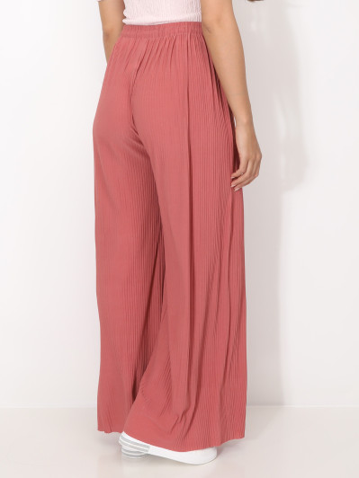 Pantalon large plissé