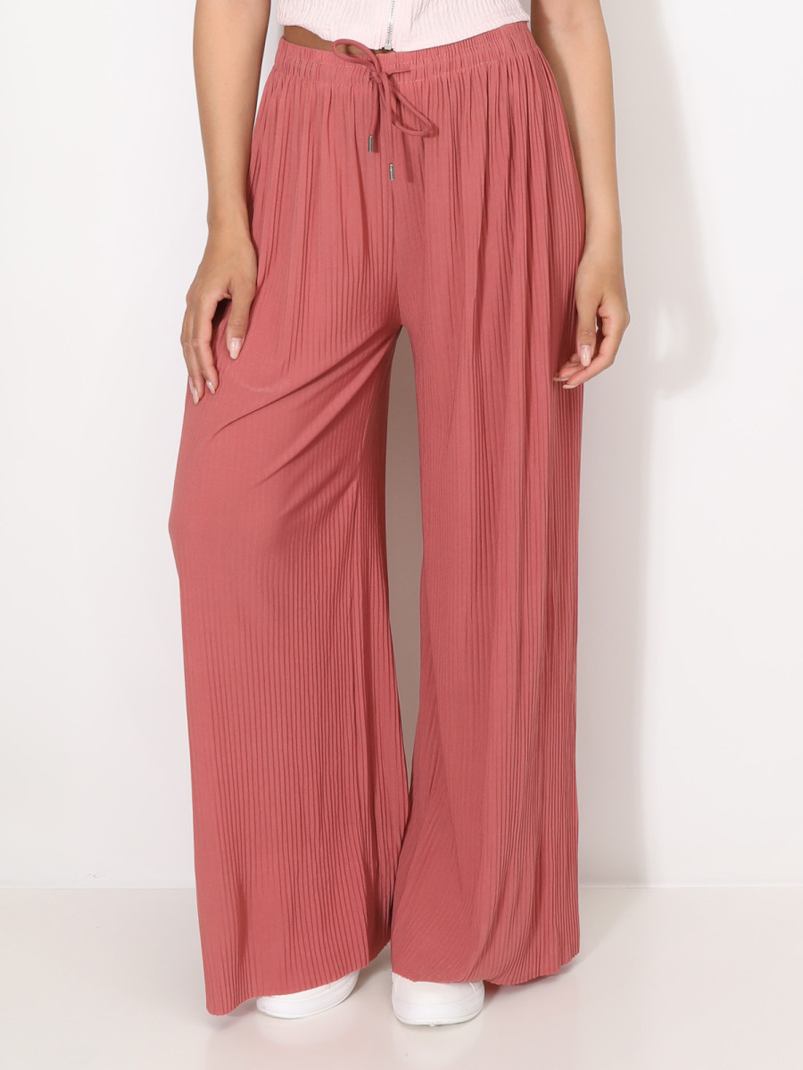 Pantalon large plissé