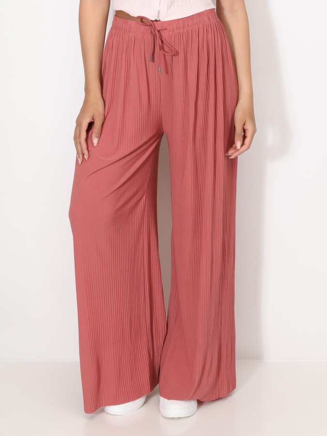 Pantalon large plissé