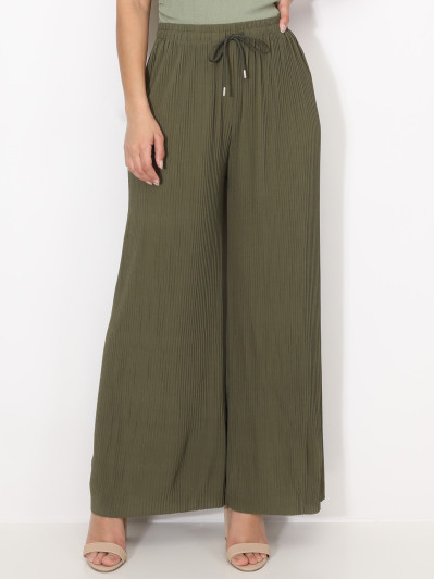 Pantalon large plissé