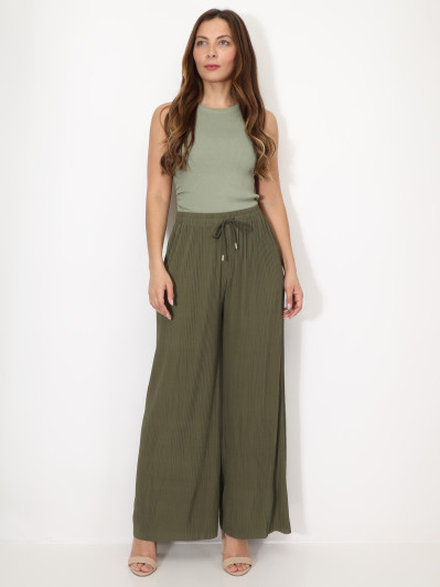 Pantalon large plissé