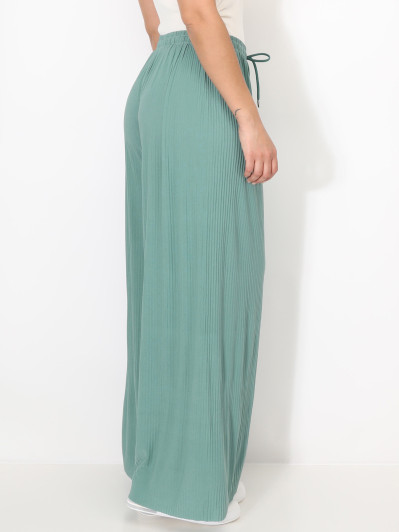 Pantalon large plissé