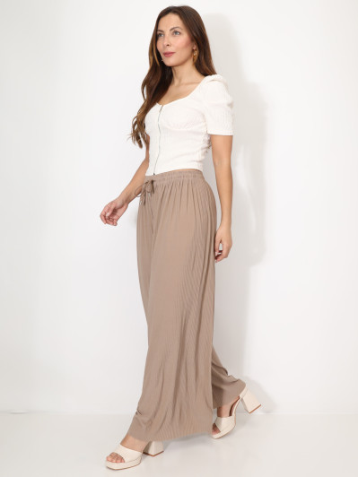 Pantalon large plissé