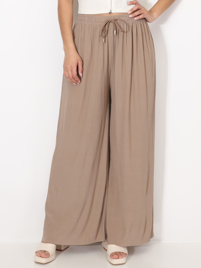 Pantalon large plissé