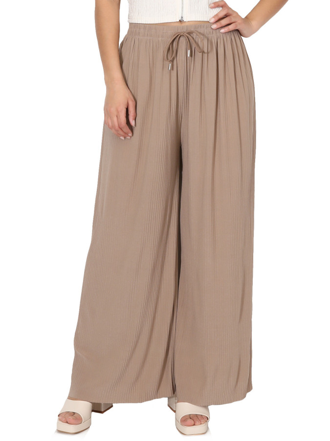 Pantalon large plissé