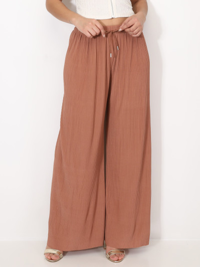 Pantalon large plissé