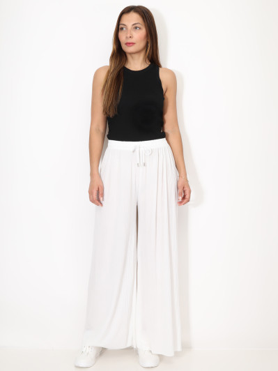 Pantalon large plissé